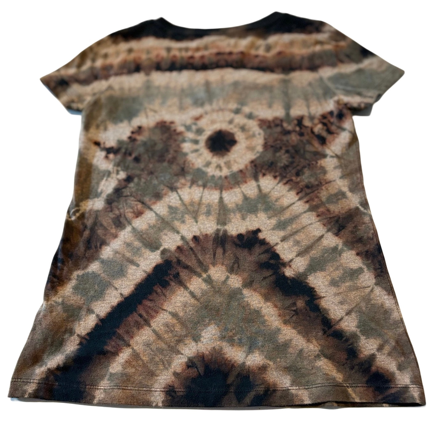 Reverse Geode Tie Dye Neutral V-neck Tee Womens Medium