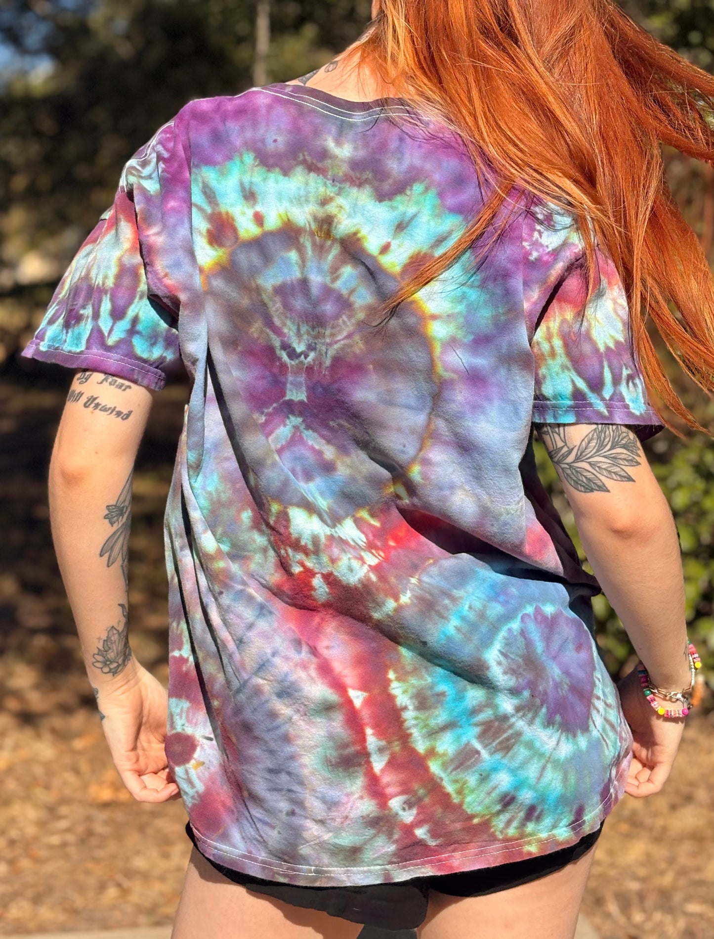 Sacred Geometry Dragon Fly Tie Dye Tee T-Shirt XL