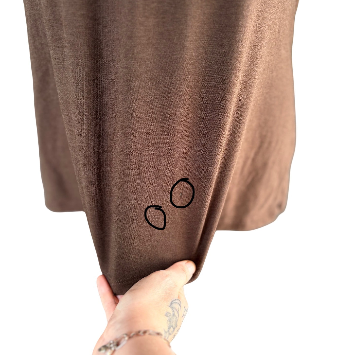 "No Rain, No Flowers" Brown Womens' Medium Tee T-Shirt