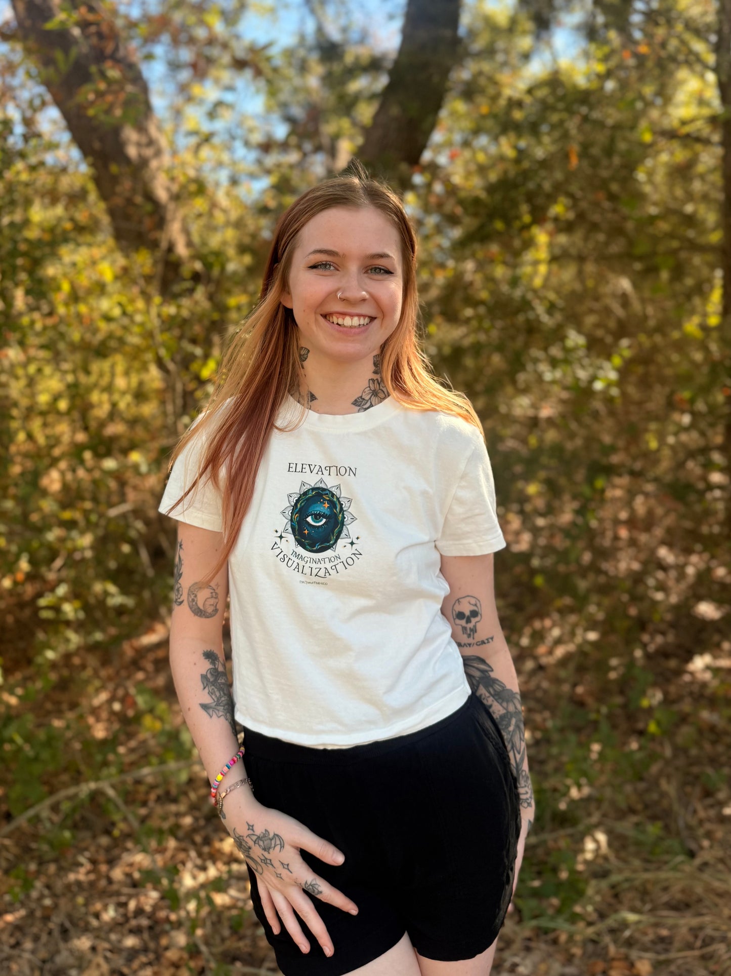 3rd Eye Manifestation Upcycled Crop Top Tee