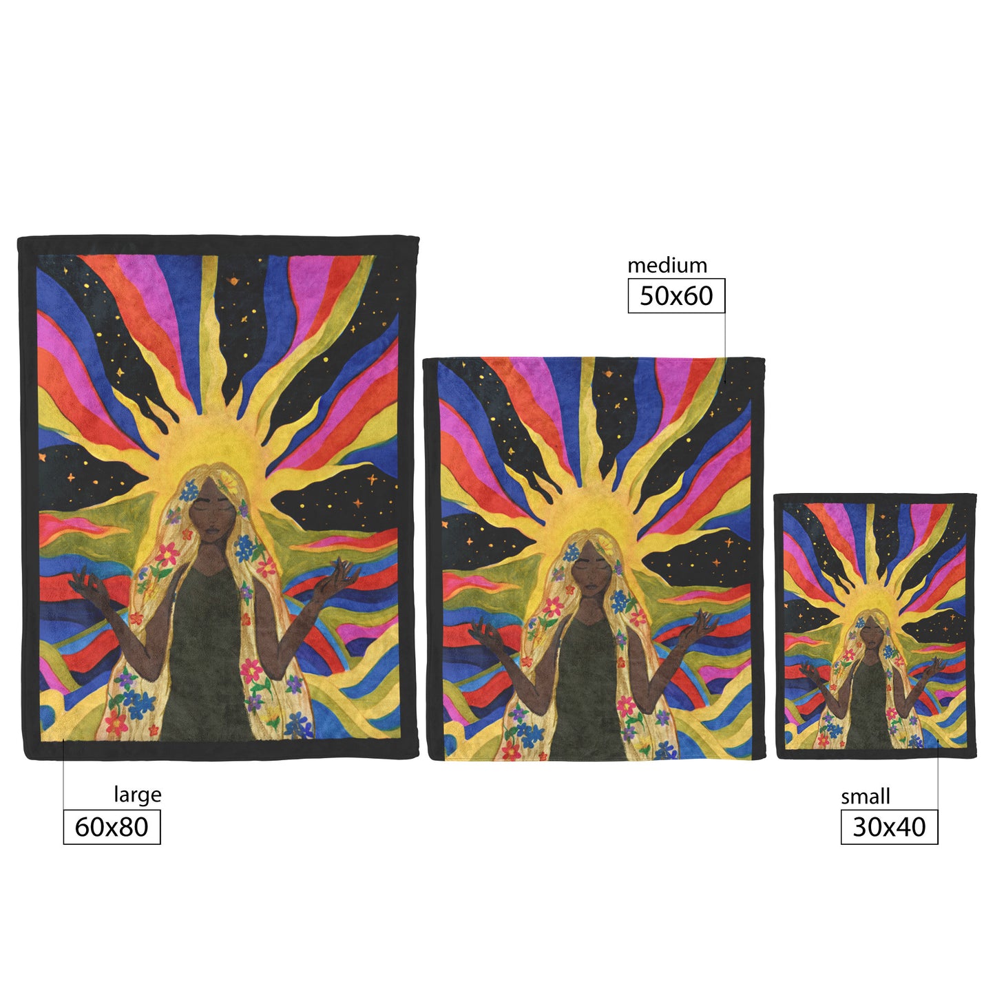 Flower Goddess Fleece Blanket