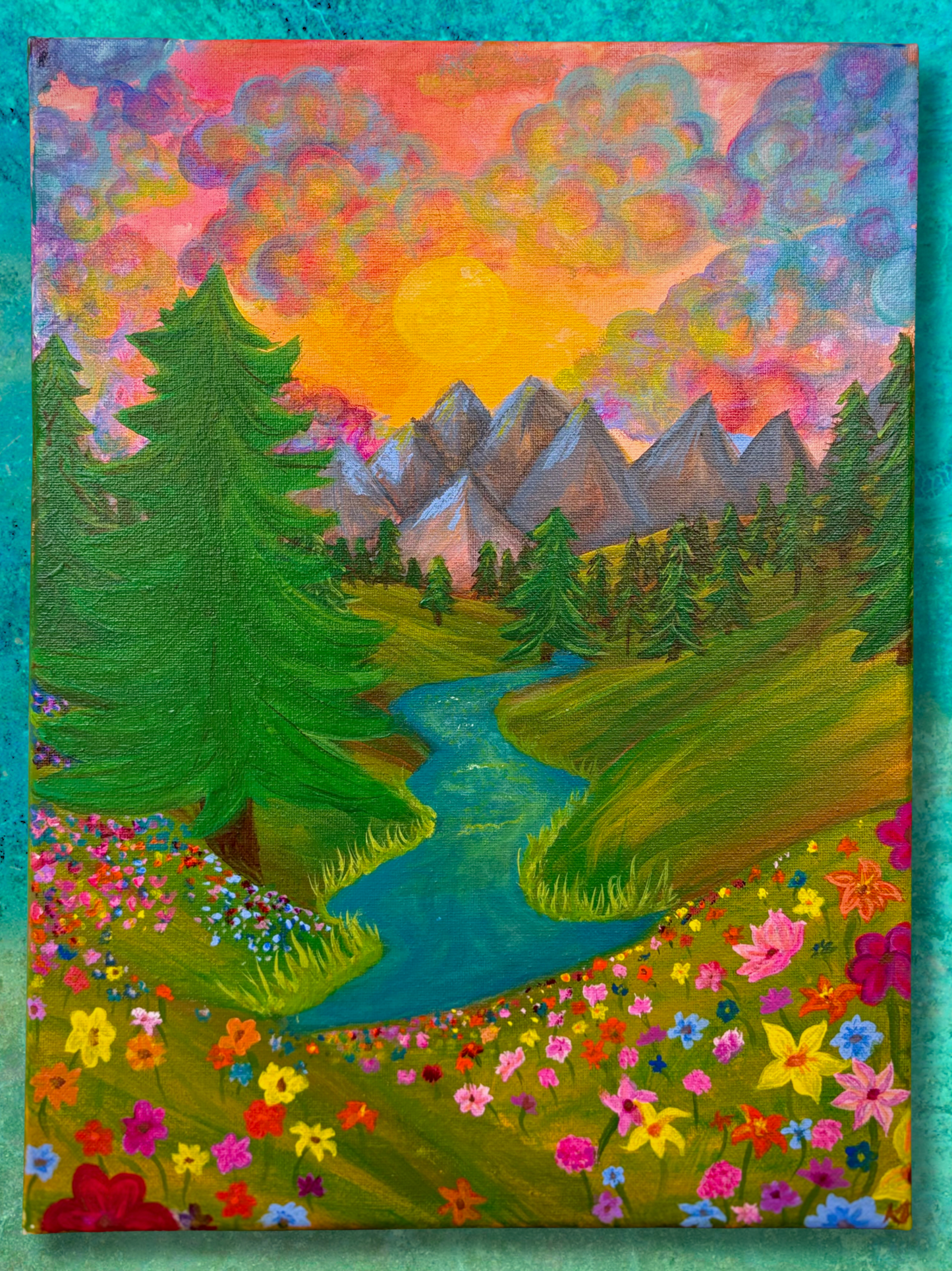 "Sunset Valley" Original Acrylic Paintings