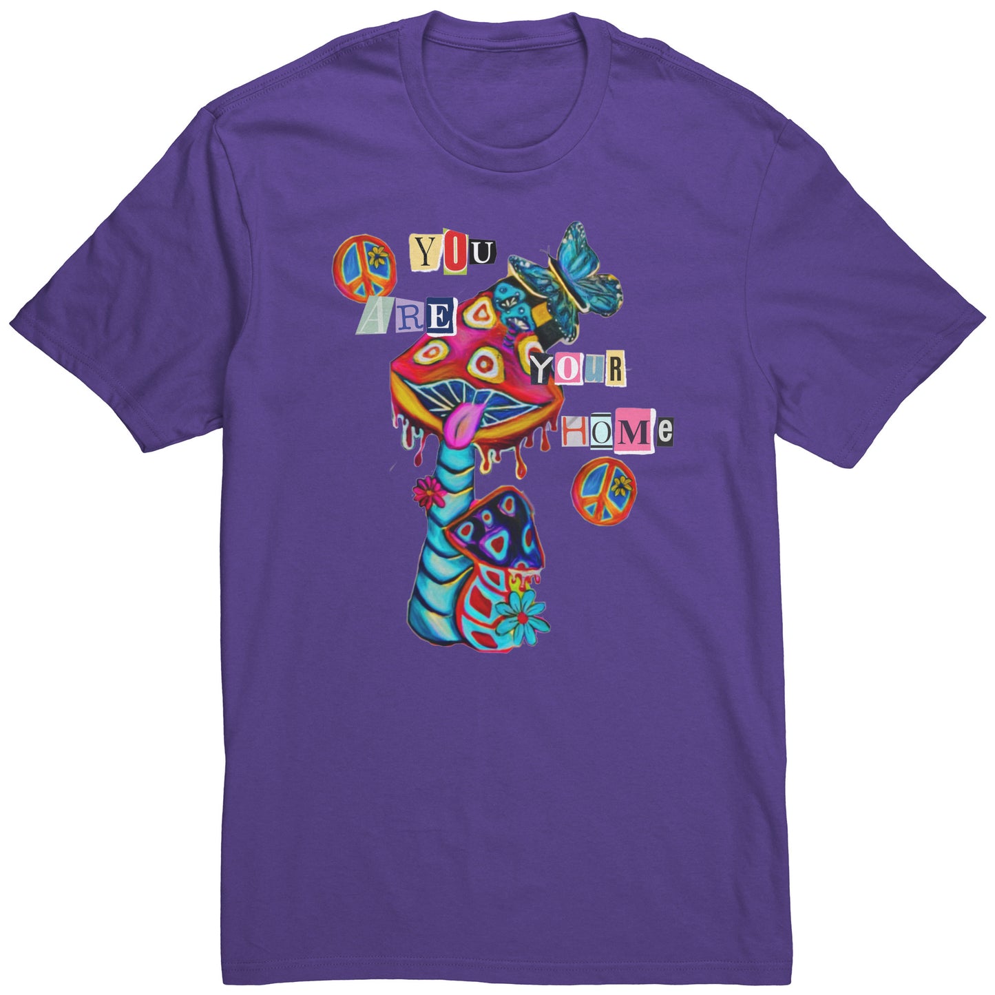 You Are Your Home Trippy Mushroom Painting Tee T-Shirt