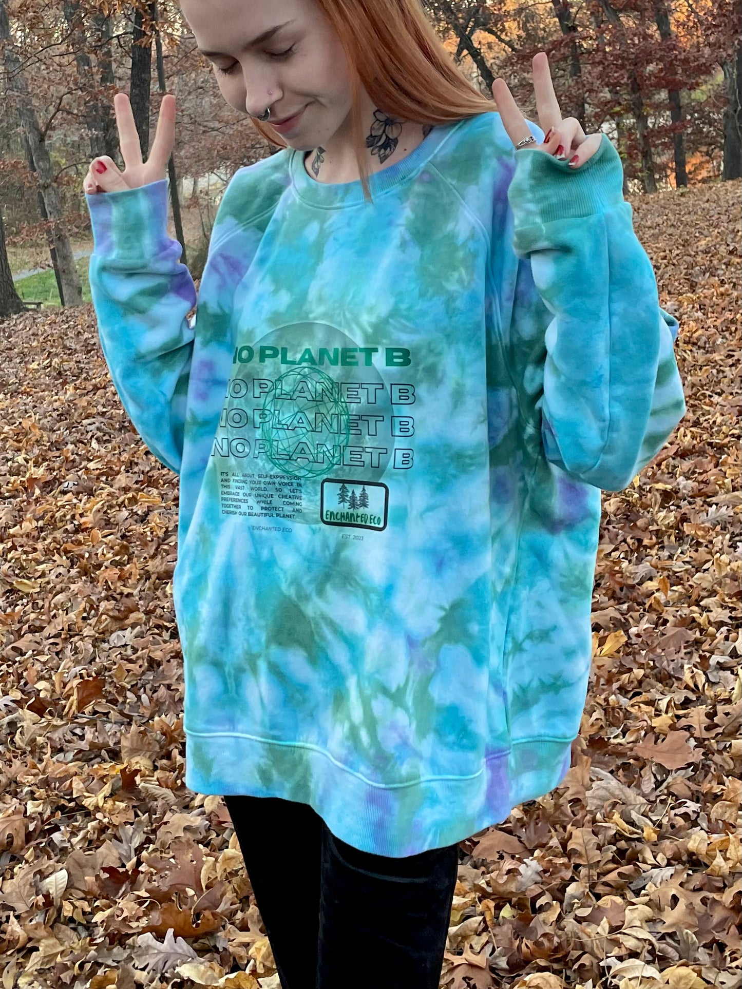 No Planet B Tie Dye Sweatshirt XXL