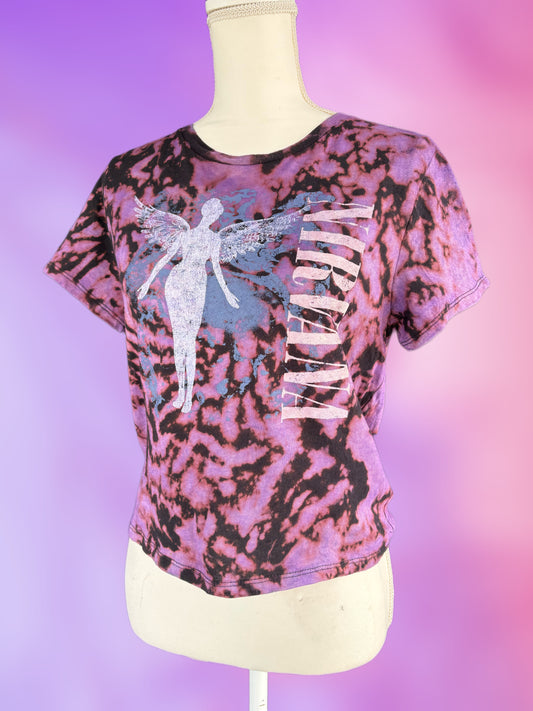 Nirvana Reverse Tie Dye Crop Top