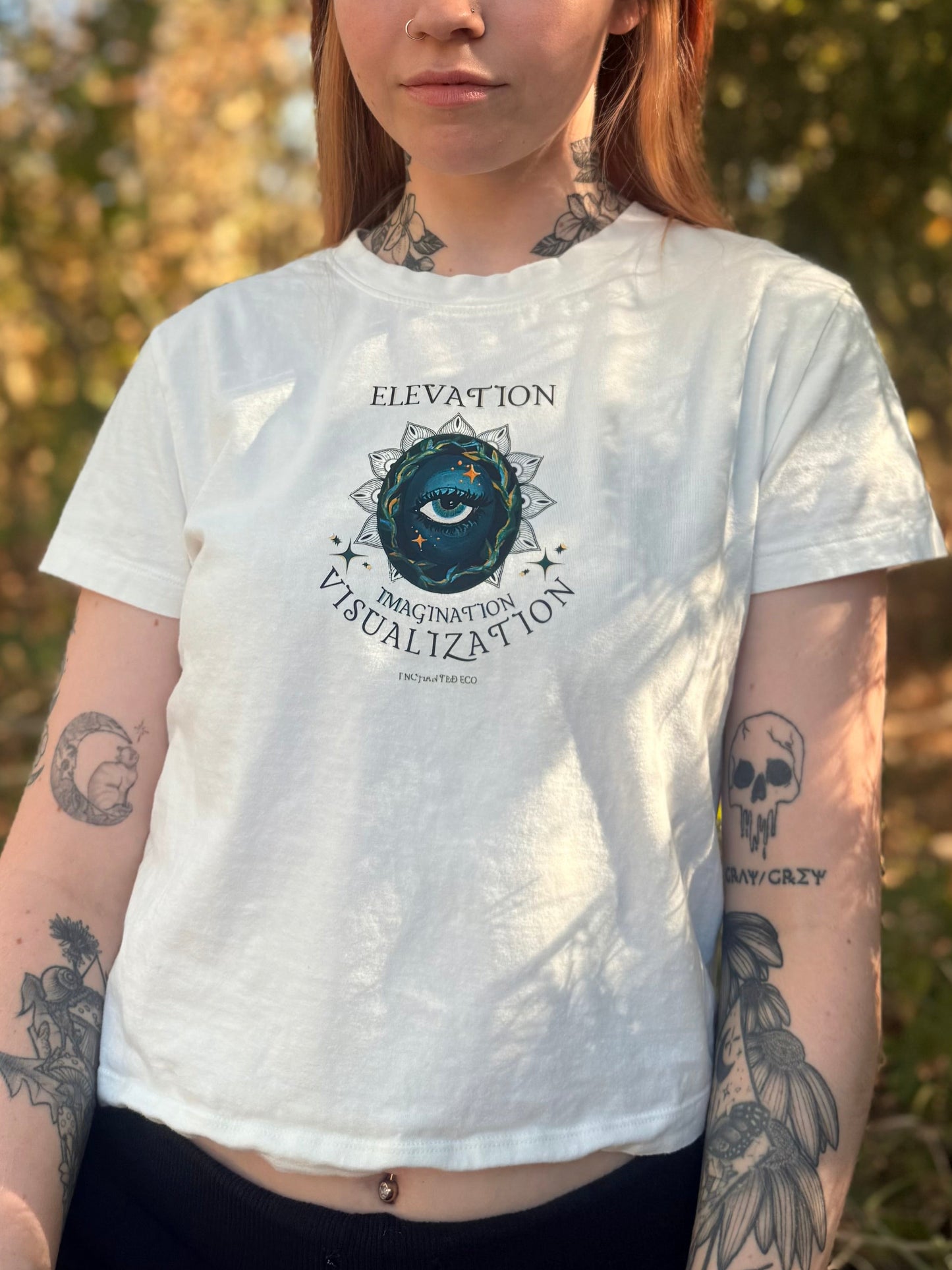 3rd Eye Manifestation Upcycled Crop Top Tee
