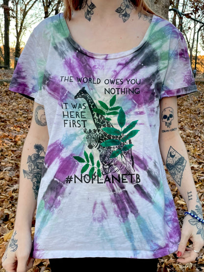 No Planet B Tie Dye T-Shirt Womens XL