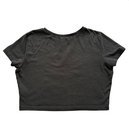 Enchanted Goddess Upcycled Black Crop Top Medium