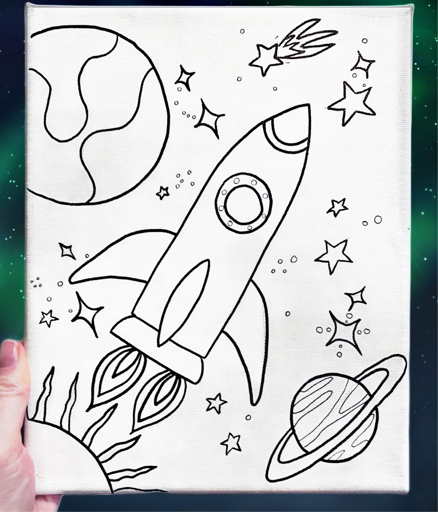 8”x10” Outer Space Canvas Kit