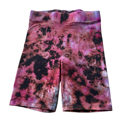 Black Geode Biker Shorts Reverse Ice Tie Dyed Small