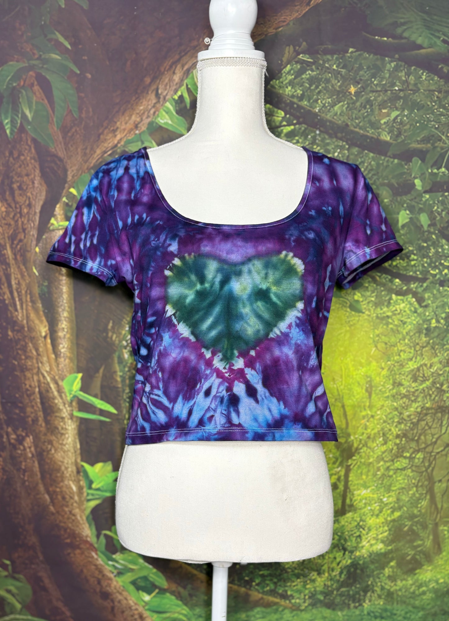 Heart Tie Dye Womens’ Crop Top