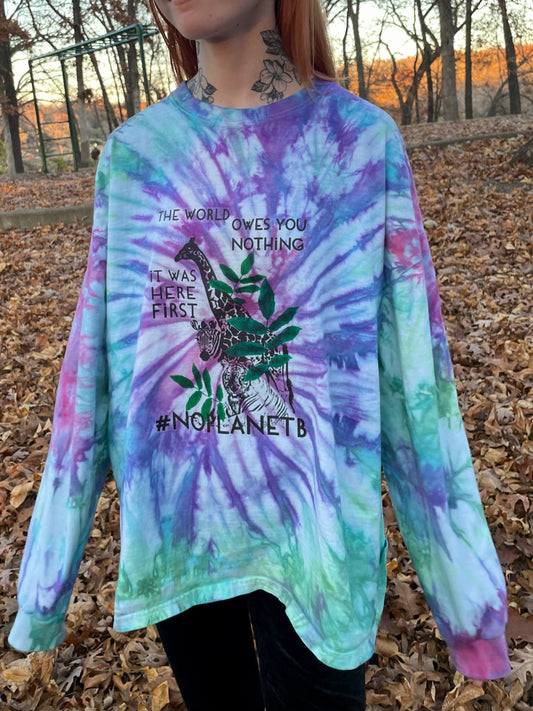 Long Sleeve Tie Dye No Planet B XL