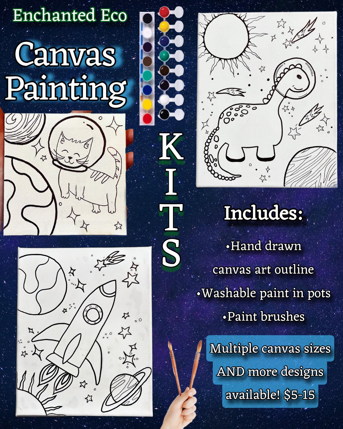 8”x10” Outer Space Canvas Kit