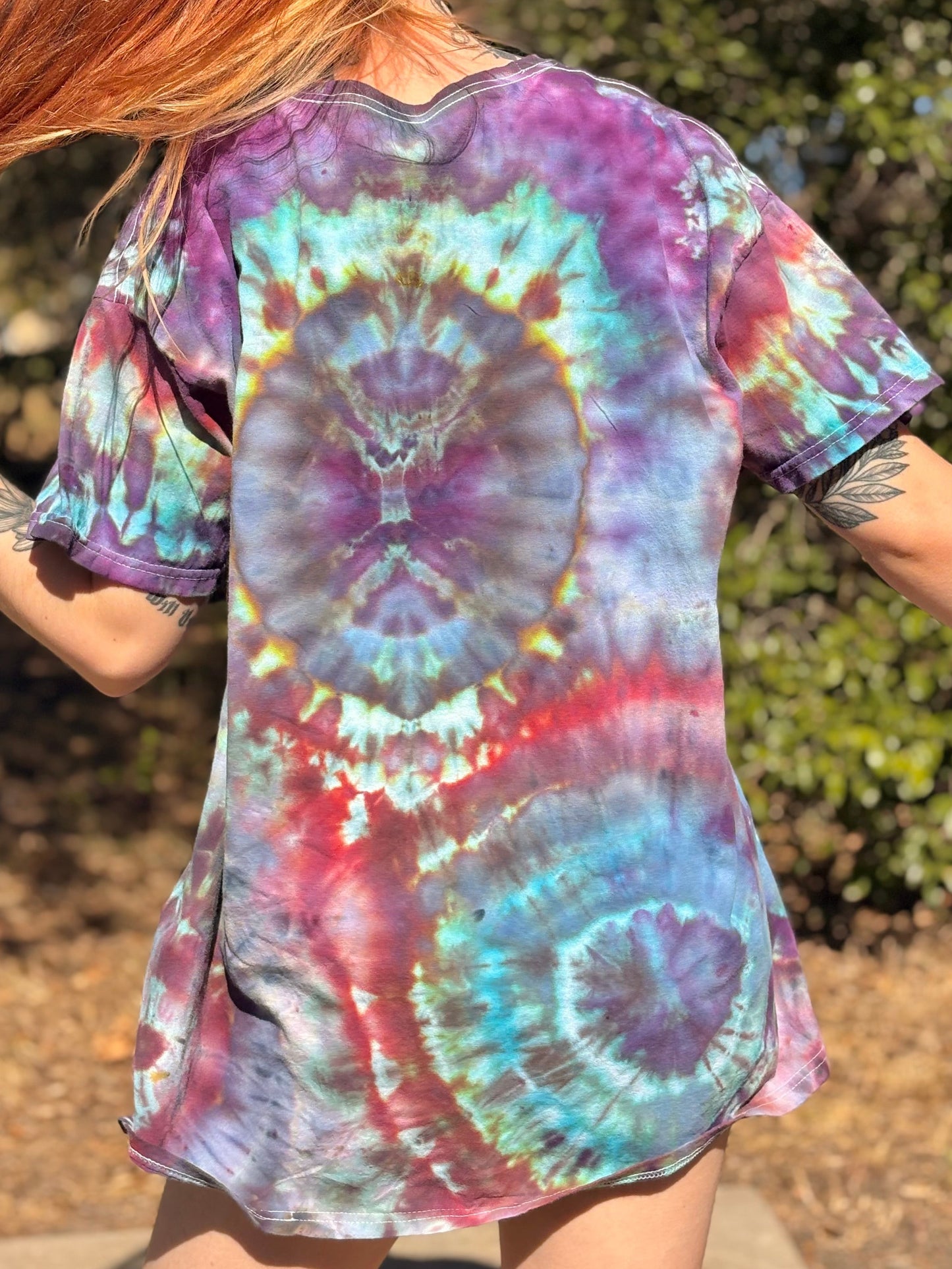Sacred Geometry Dragon Fly Tie Dye Tee T-Shirt XL