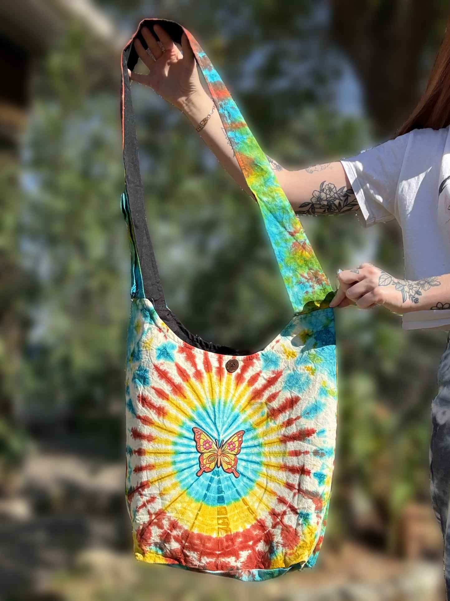 Butterfly Tie Dye Crossbody Bag Purse