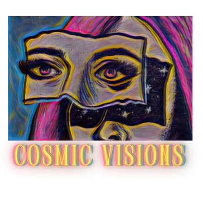 “Cosmic Visions” Navy Blue Pocket Tee T-Shirt