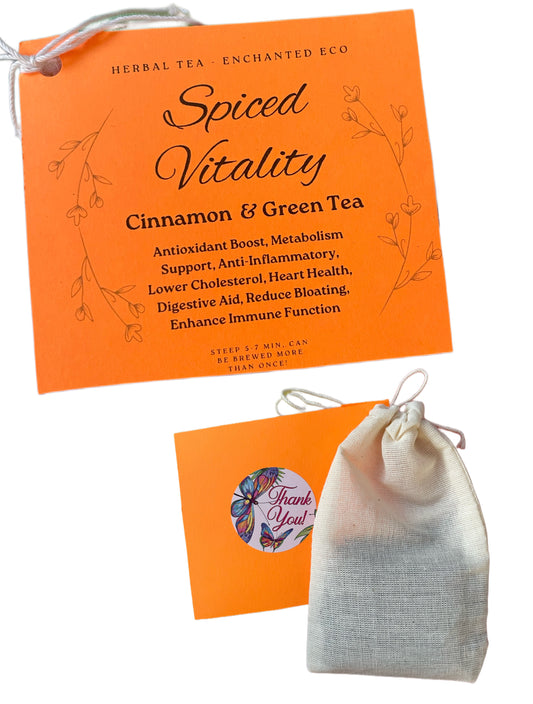 Spiced Vitality Herbal Tea - Cinnamon & Green Tea