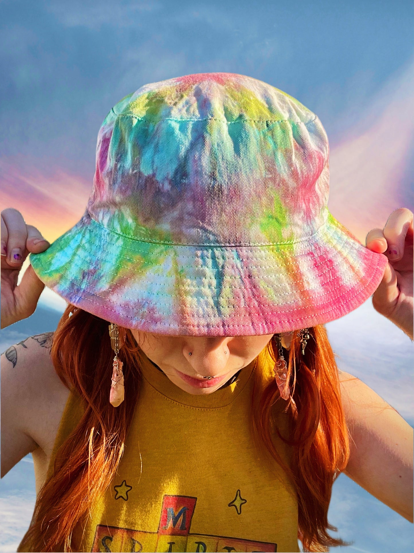 Tie Dye Bucket Hat One Size Multicolor