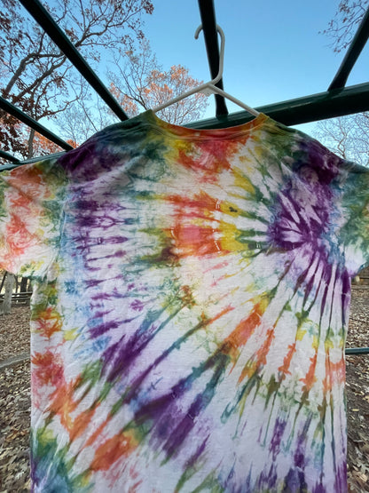 Learn About Recycling Rainbow Tie Dye Tee T-Shirt 3XL