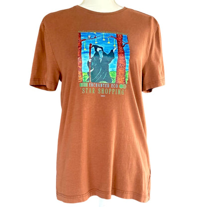 Wizard Star Shopping Light Brown T-Shirt Medium