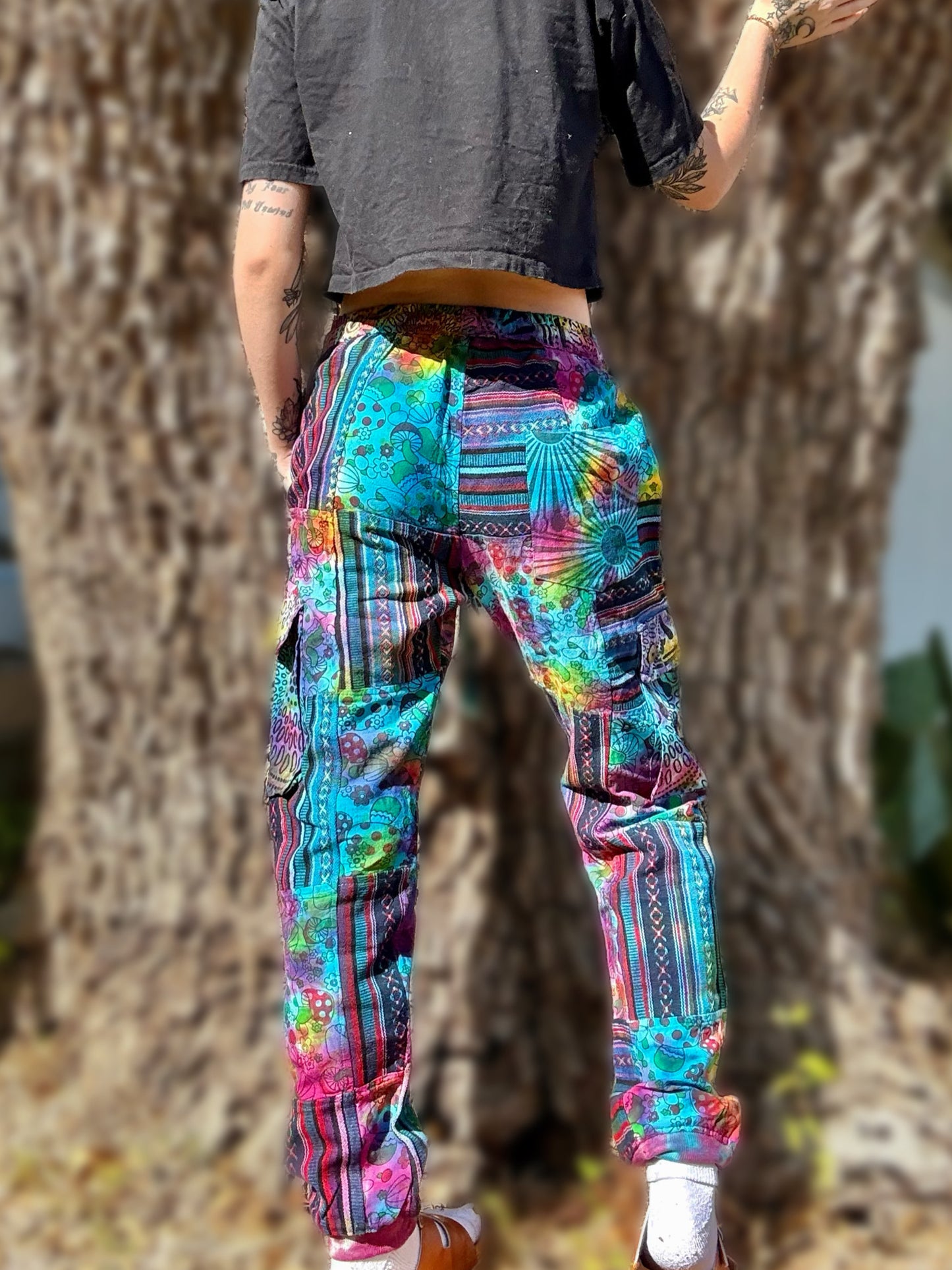 Tie Dye Patchwork Jogger Pants