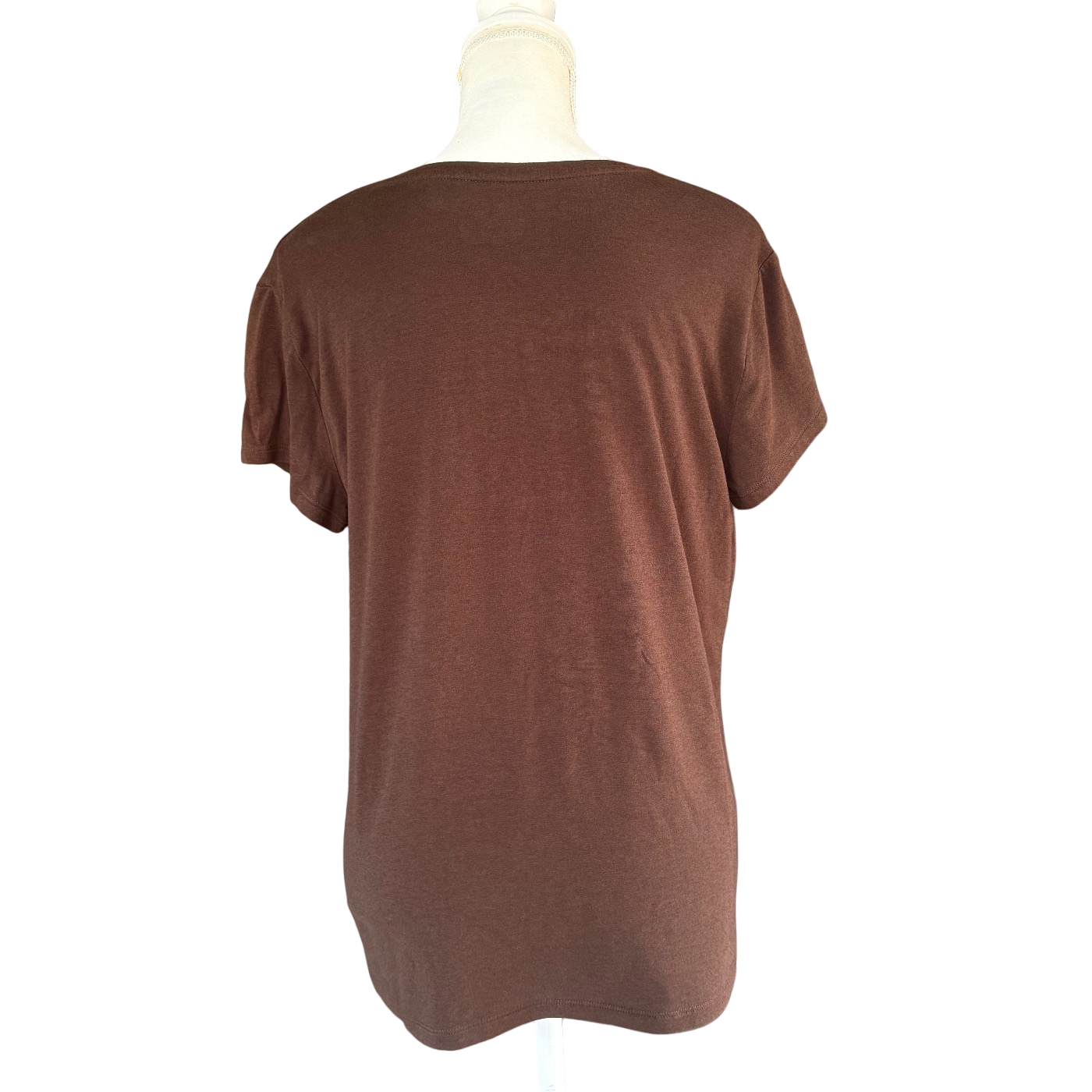 "No Rain, No Flowers" Brown Womens' Medium Tee T-Shirt