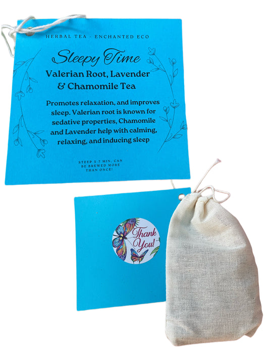 Sleepy Time Sleep Aid Herbal Tea - Valerian Root, Lavender & Chamomile