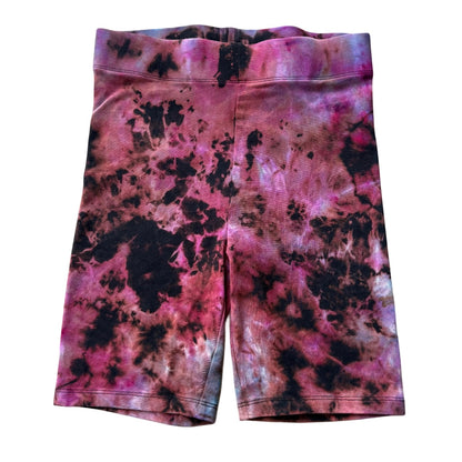 Black Geode Biker Shorts Reverse Ice Tie Dyed Small