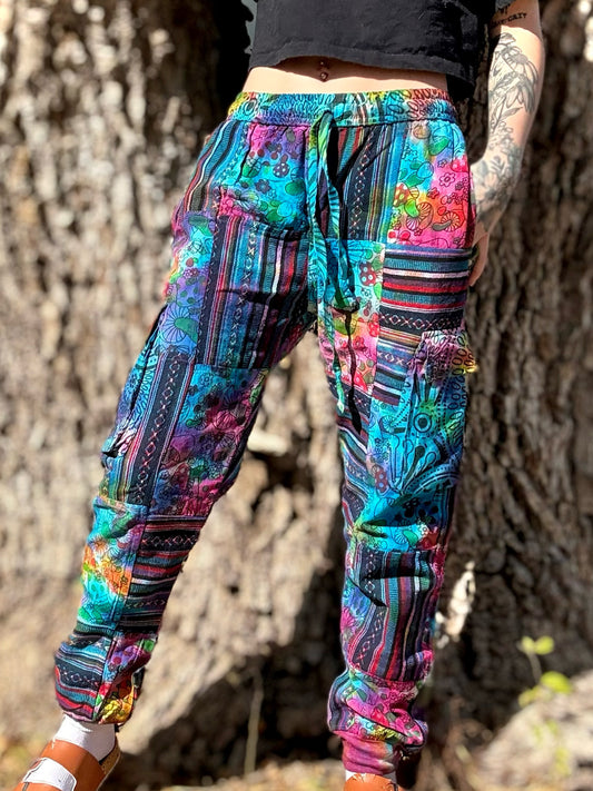 Tie Dye Patchwork Jogger Pants