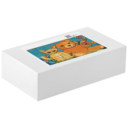 'A Field of Whimsy' Kitten and Teddy Bear Puzzle