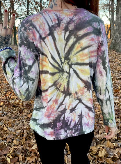 Long Sleeve Collect Beautiful Moments Tie Dye T-Shirt Womens' Medium