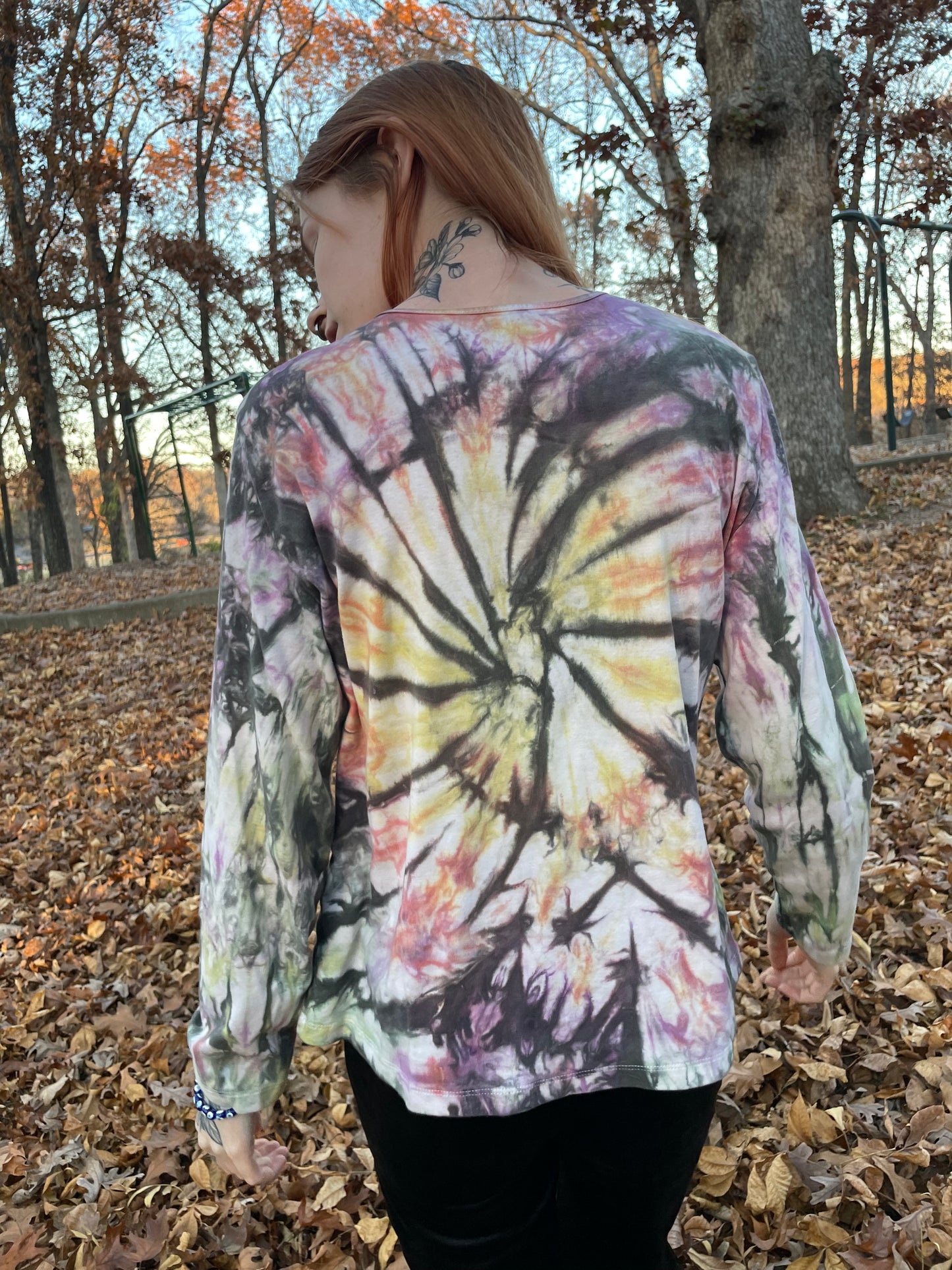 Long Sleeve Collect Beautiful Moments Tie Dye T-Shirt Womens' Medium