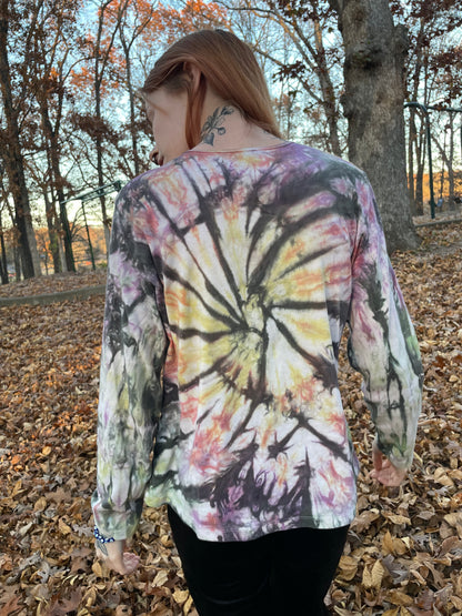 Long Sleeve Collect Beautiful Moments Tie Dye T-Shirt Womens' Medium