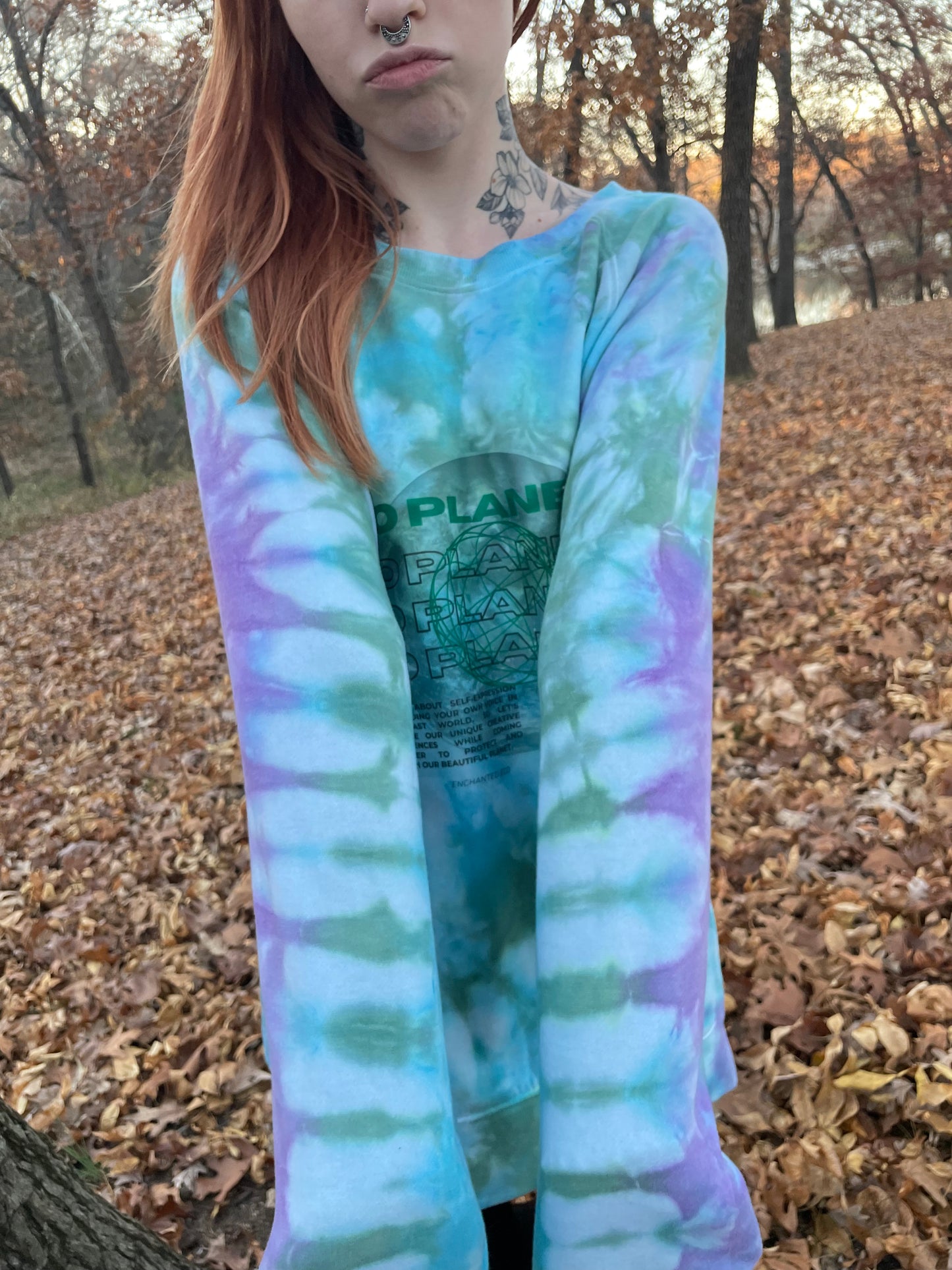 No Planet B Tie Dye Sweatshirt XXL