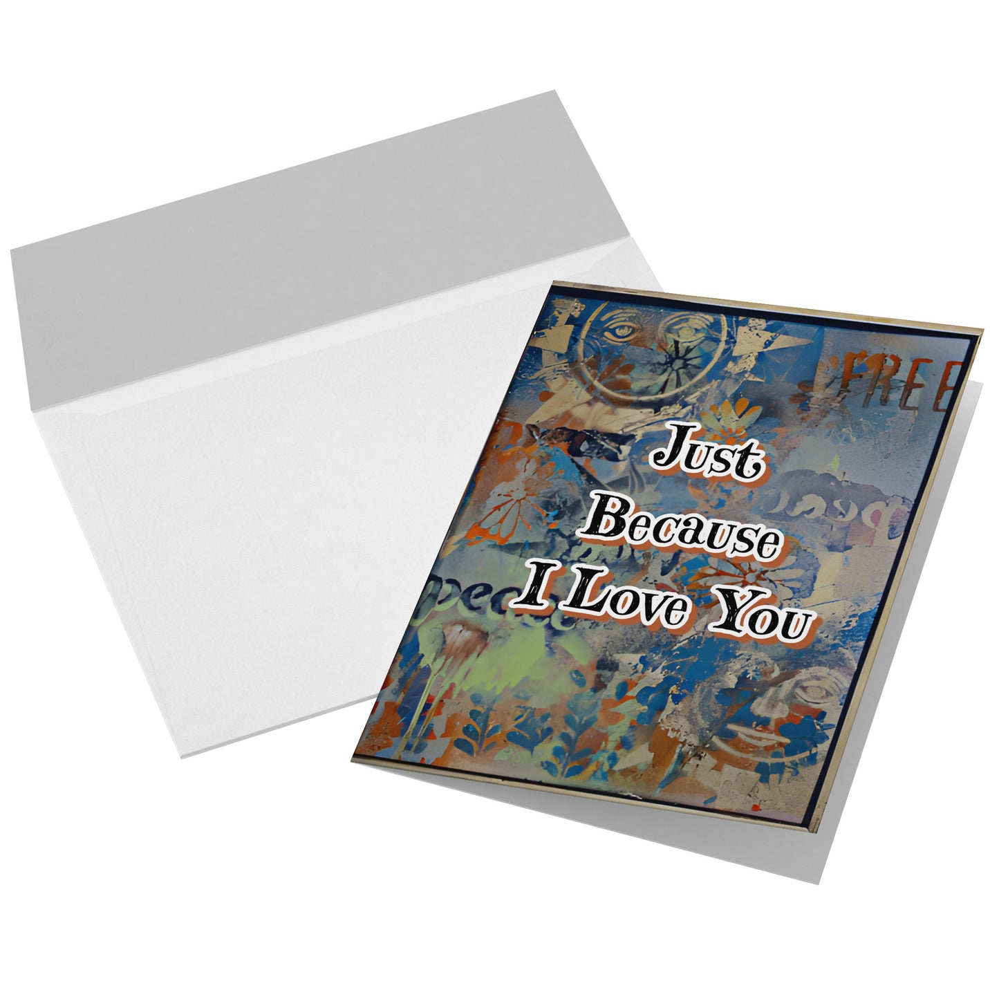 Because I Love You Grateful Greeting Card Motivational Letter Gift