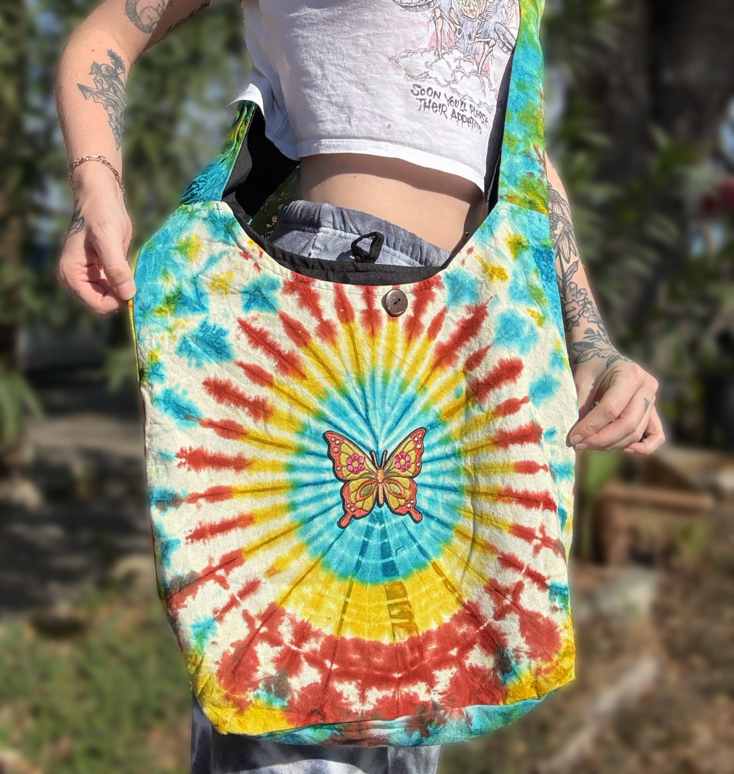 Butterfly Tie Dye Crossbody Bag Purse