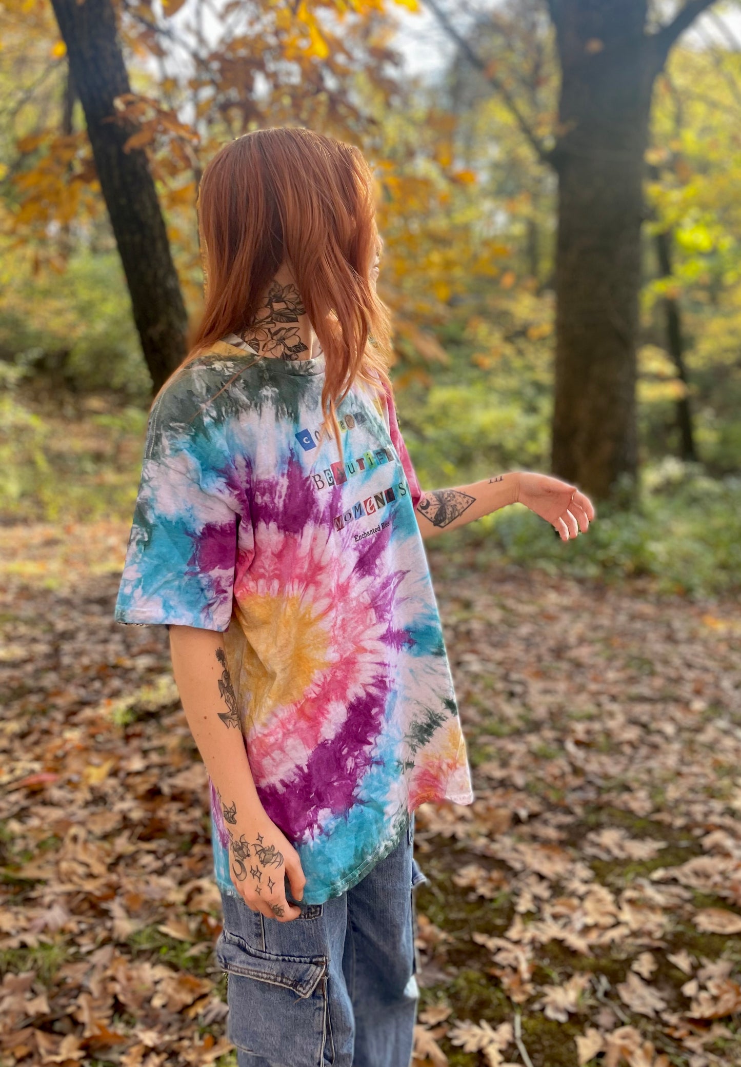 Collect Beautiful Moments Tie-Dye Handcrafted T-Shirt