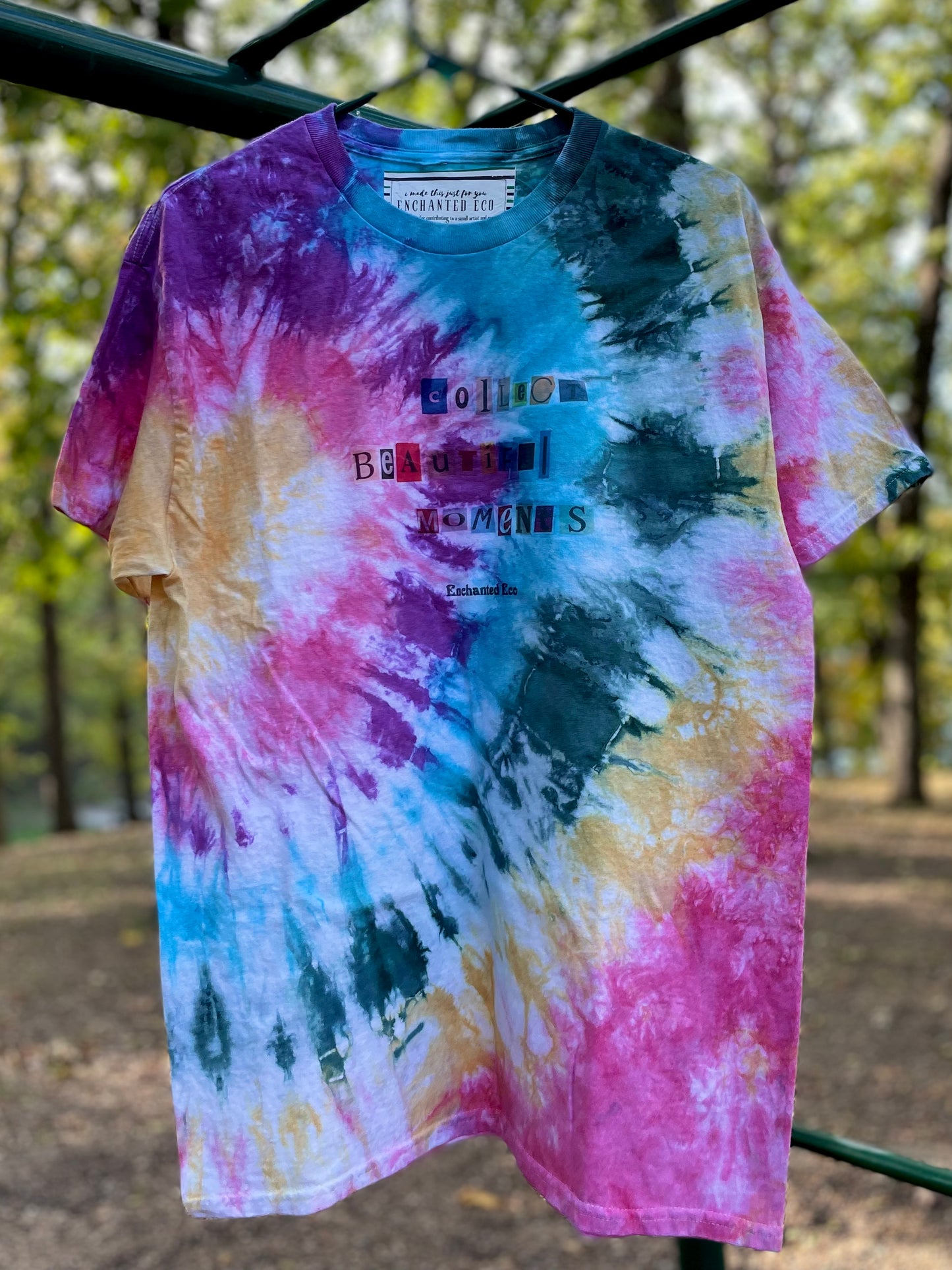 Collect Beautiful Moments Tie-Dye Handcrafted T-Shirt