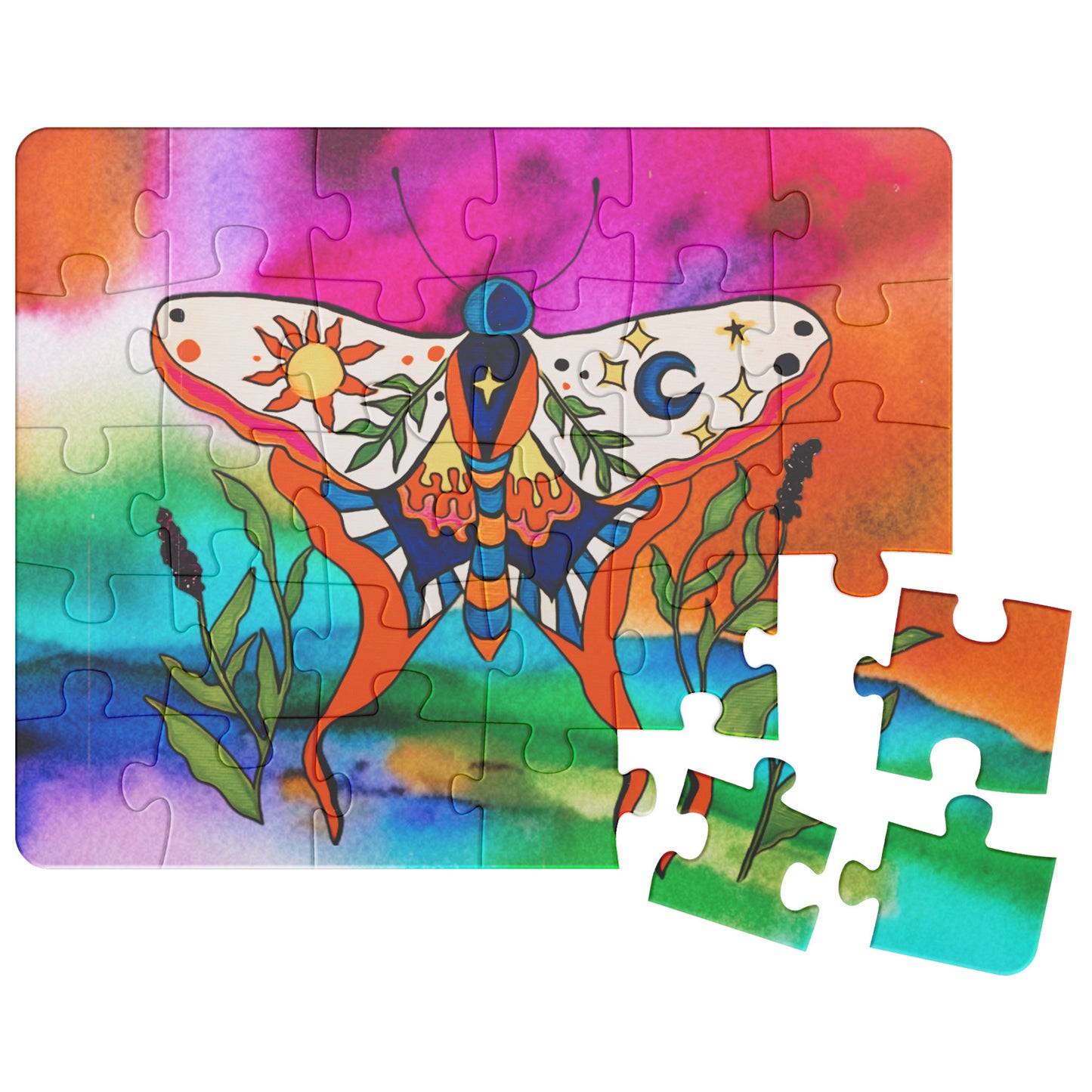 Create Balance Colorful Celestial Moth Puzzle