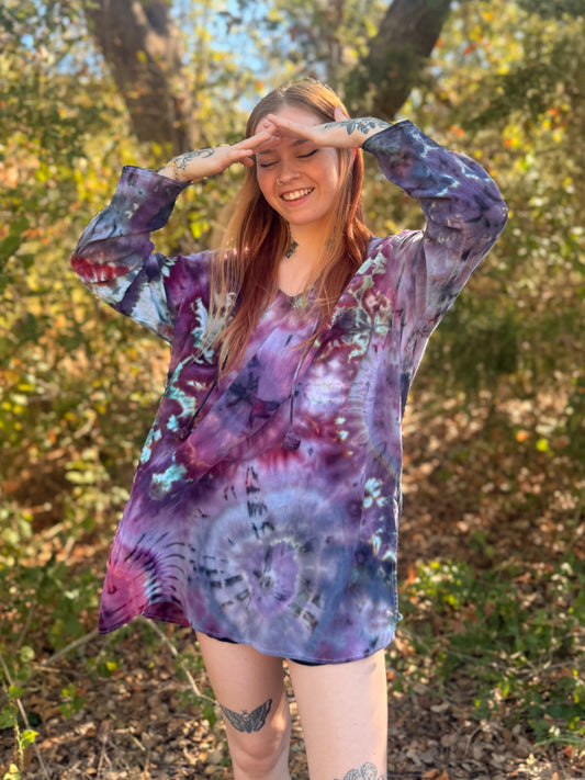 Cosmic Eclipse Hooded Long Sleeve Shirt / Hoodie