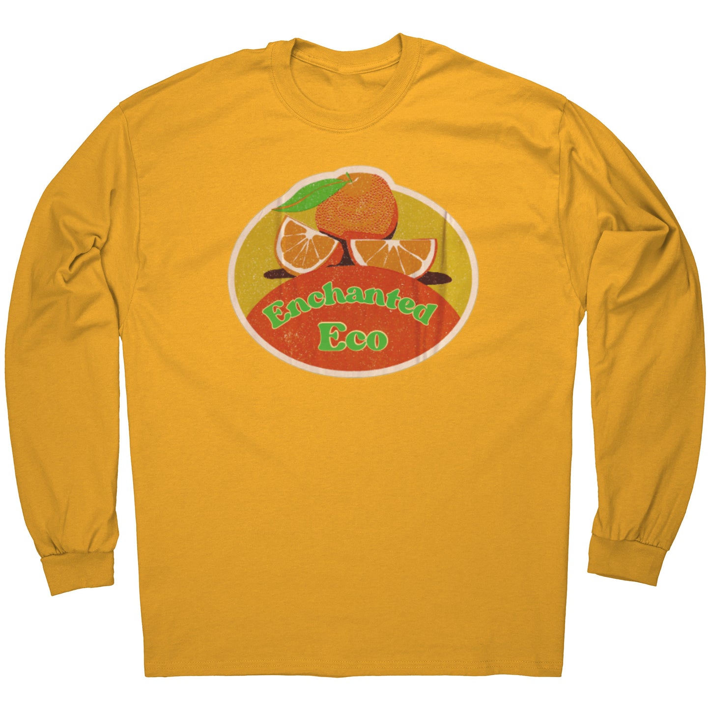 Enchanted Eco Oranges Logo Long Sleeve Tee T-Shirt