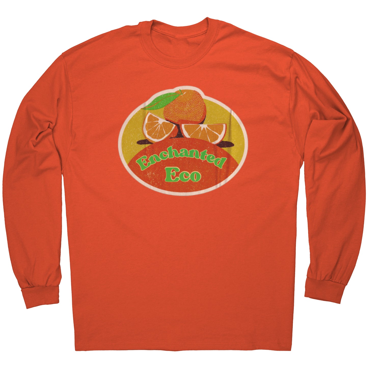 Enchanted Eco Oranges Logo Long Sleeve Tee T-Shirt