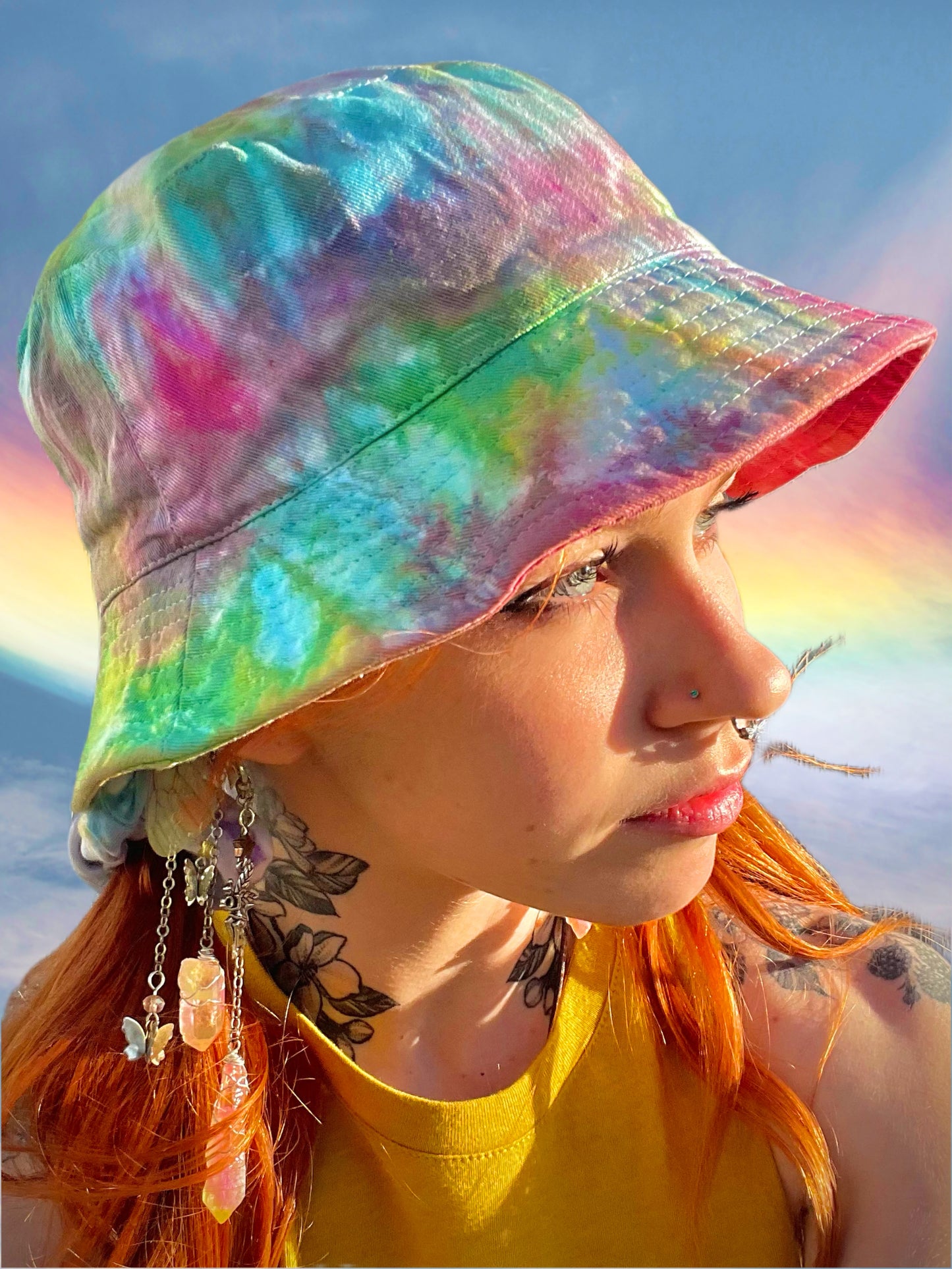 Tie Dye Bucket Hat One Size Multicolor