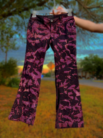 Recycled Cargo Pants Reverse Tie Dye