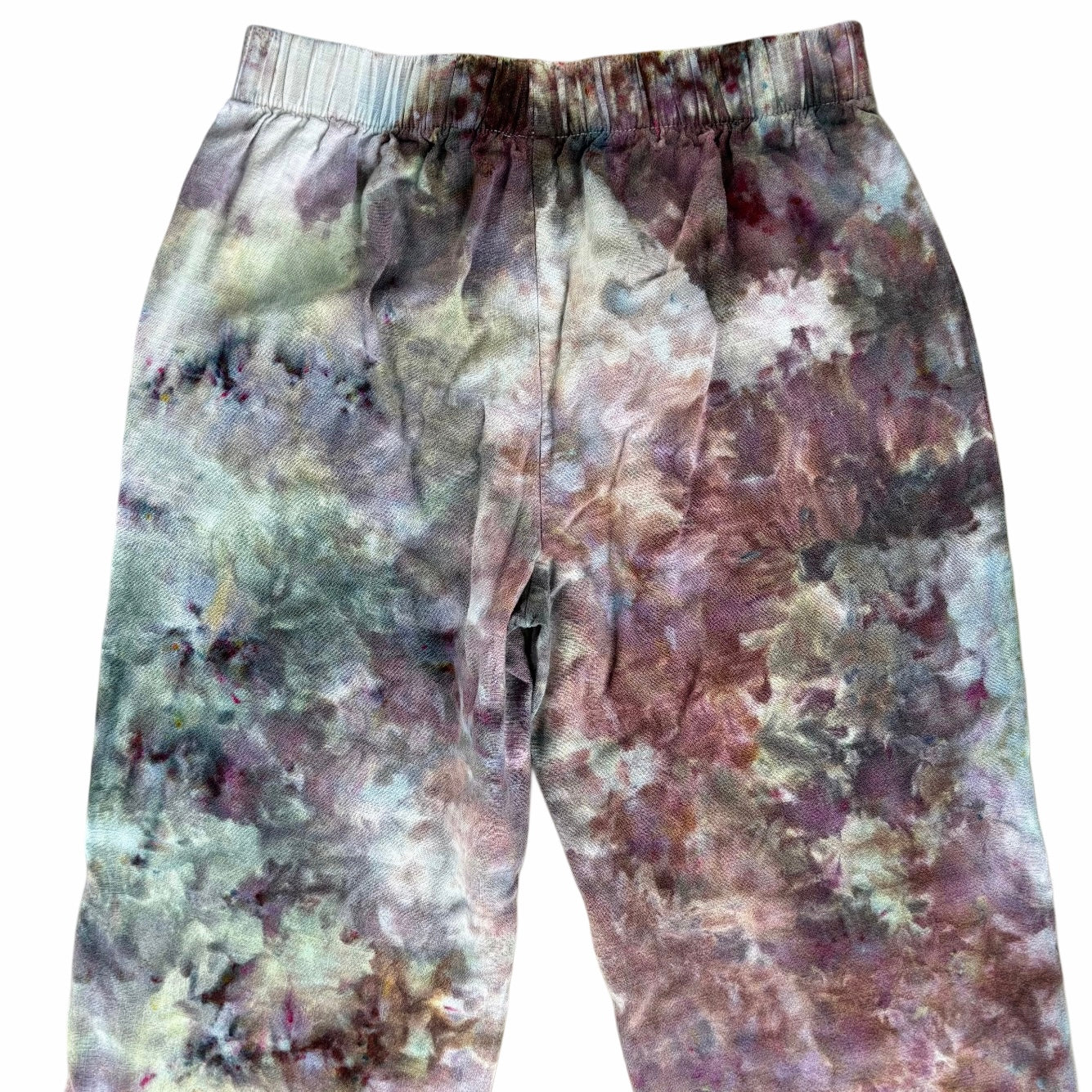 Neutral Ice Dyed Linen Straight Leg Pants