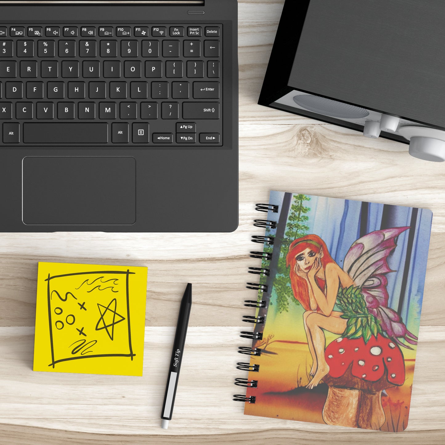 Fairy on a Mushroom Advice From A Tree Spiral Notebook Journal