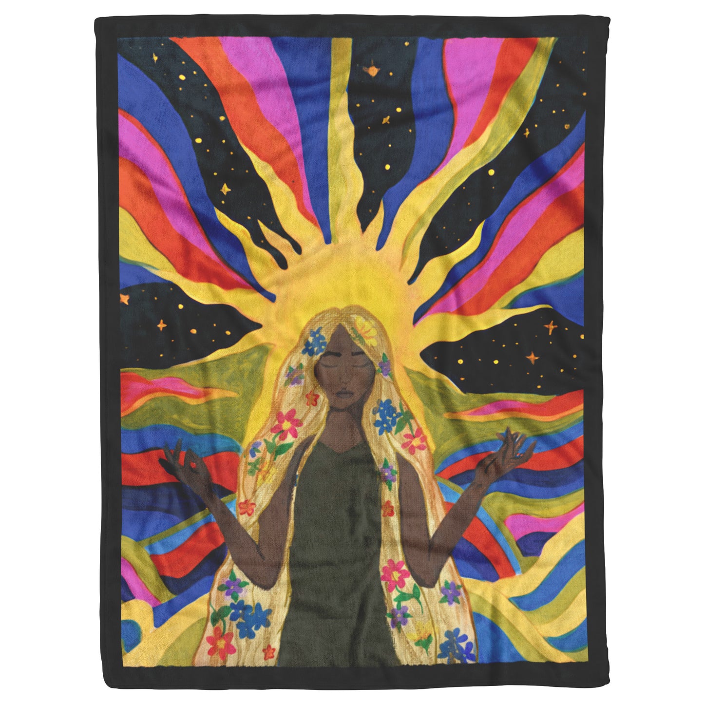 Flower Goddess Fleece Blanket