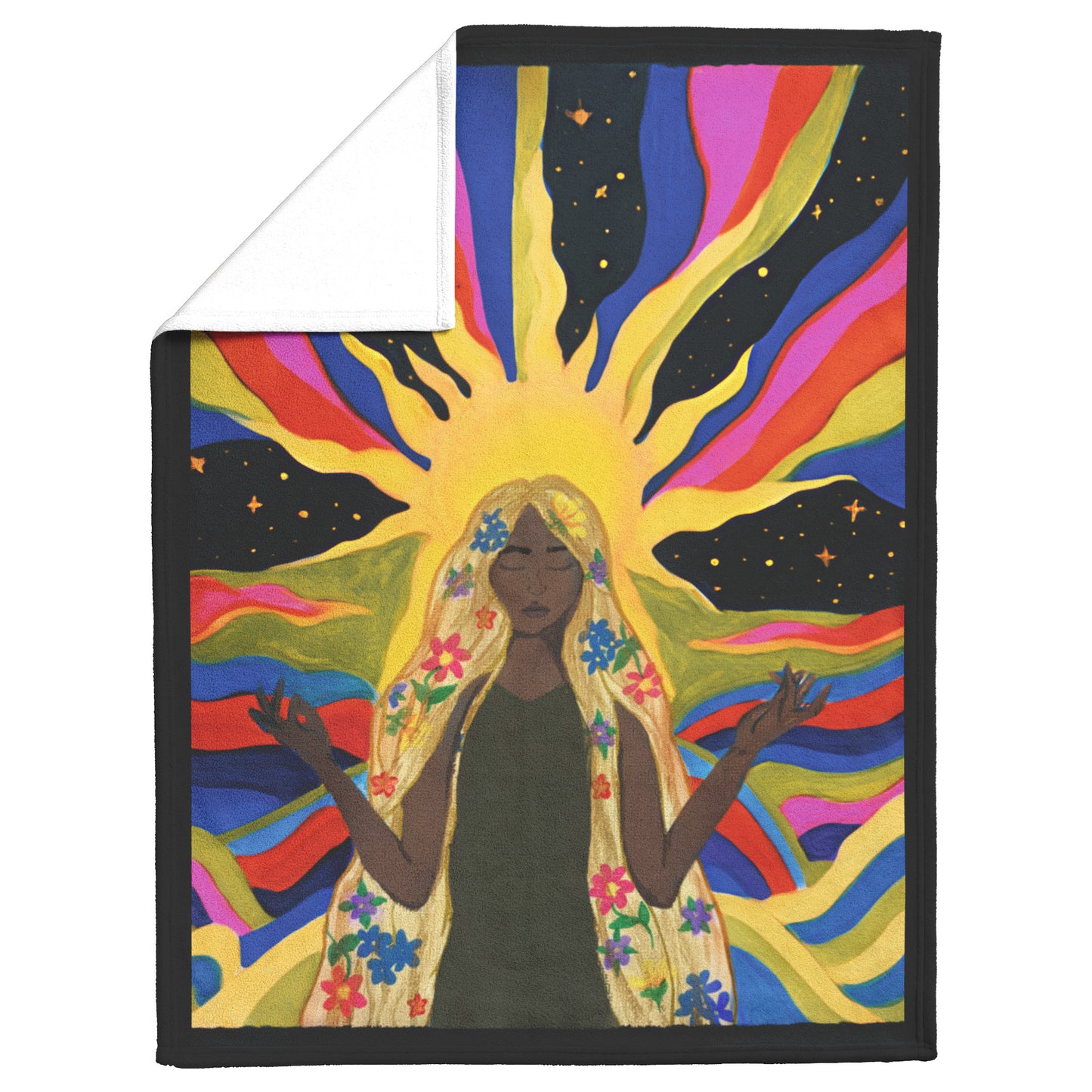 Flower Goddess Fleece Blanket