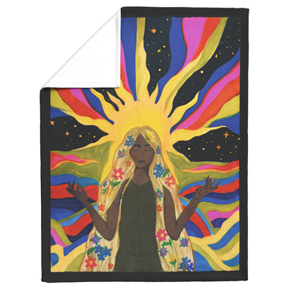 Flower Goddess Fleece Blanket