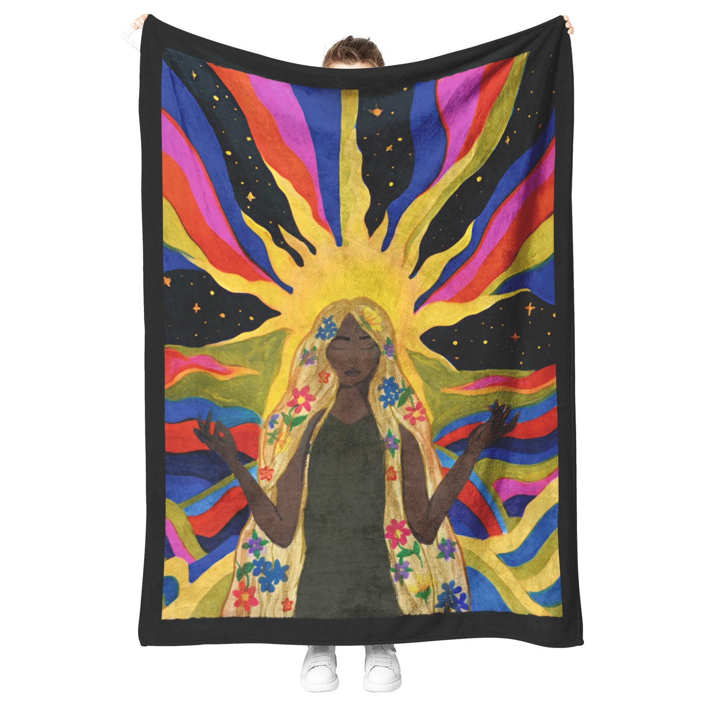 Flower Goddess Fleece Blanket
